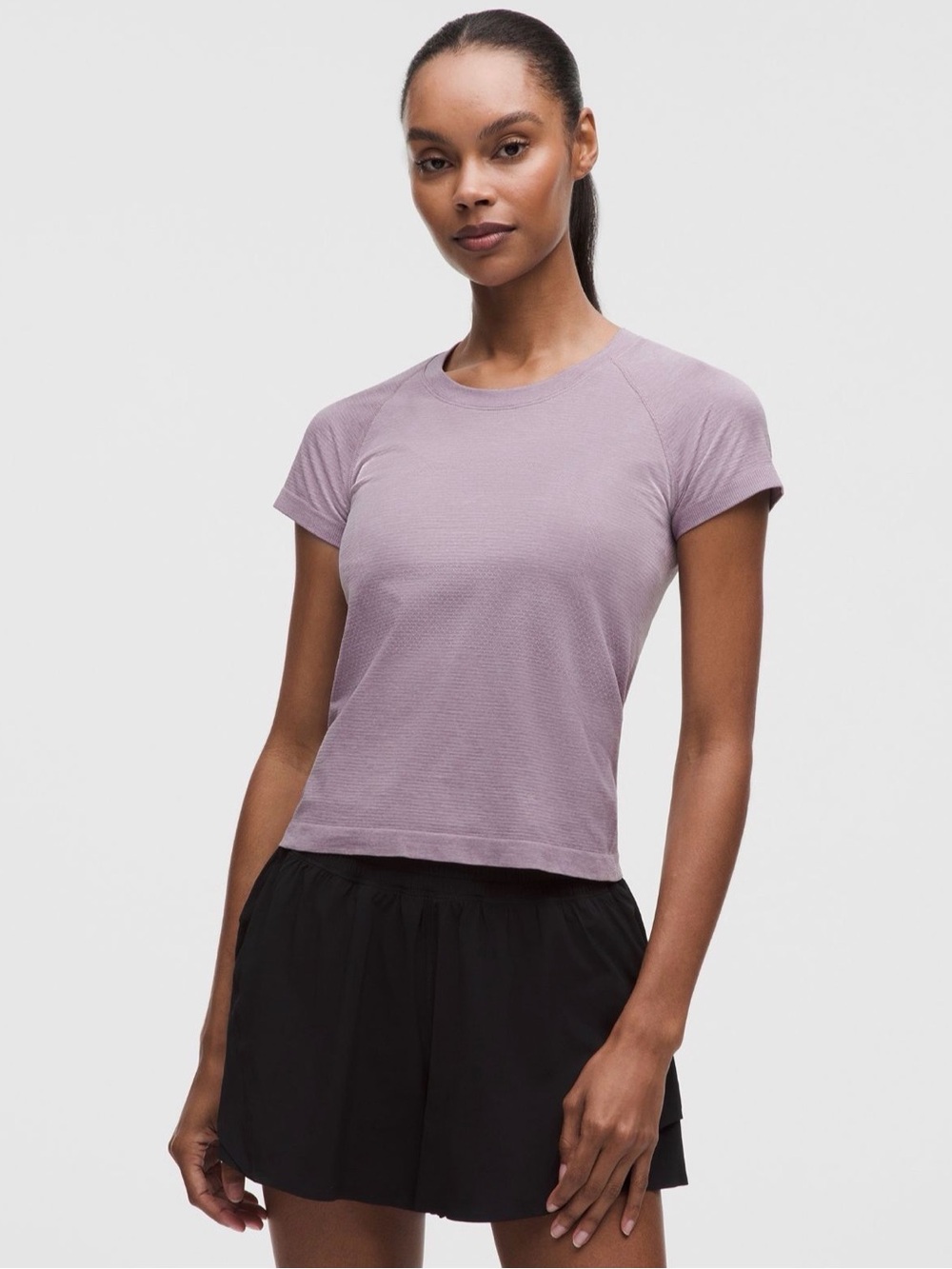 NWOT Lululemon Swiftly Tech SS 2.0 Lilac Play/Lotus Lavender Size 10